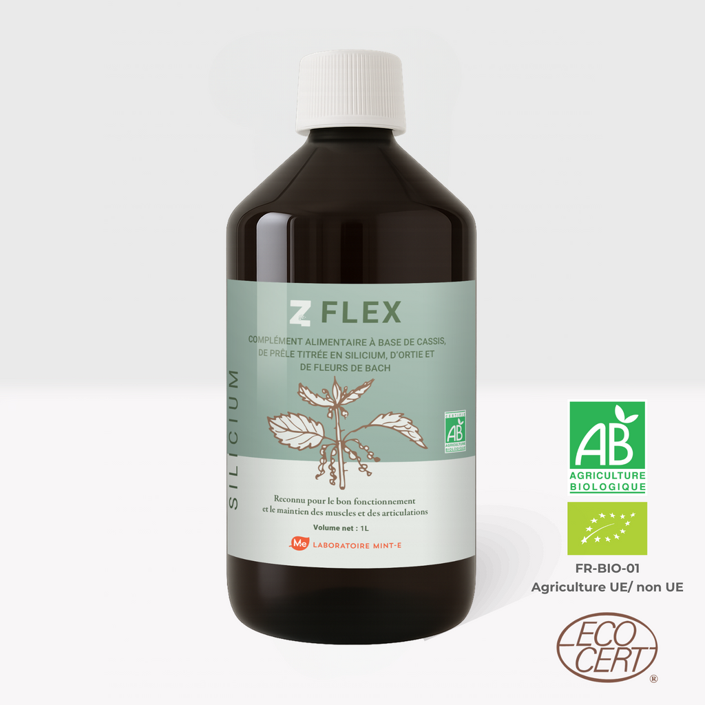 Z-Flex silicium naturel bio (500ml)  Laboratoire Mint-e
